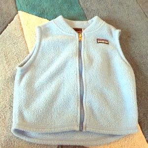 Baby blue Patagonia fleece vest 12m